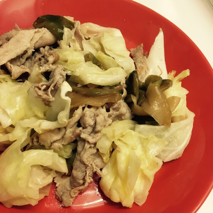 超!簡単なのに本格的☆ 豚バラとキャベツの搾菜炒め